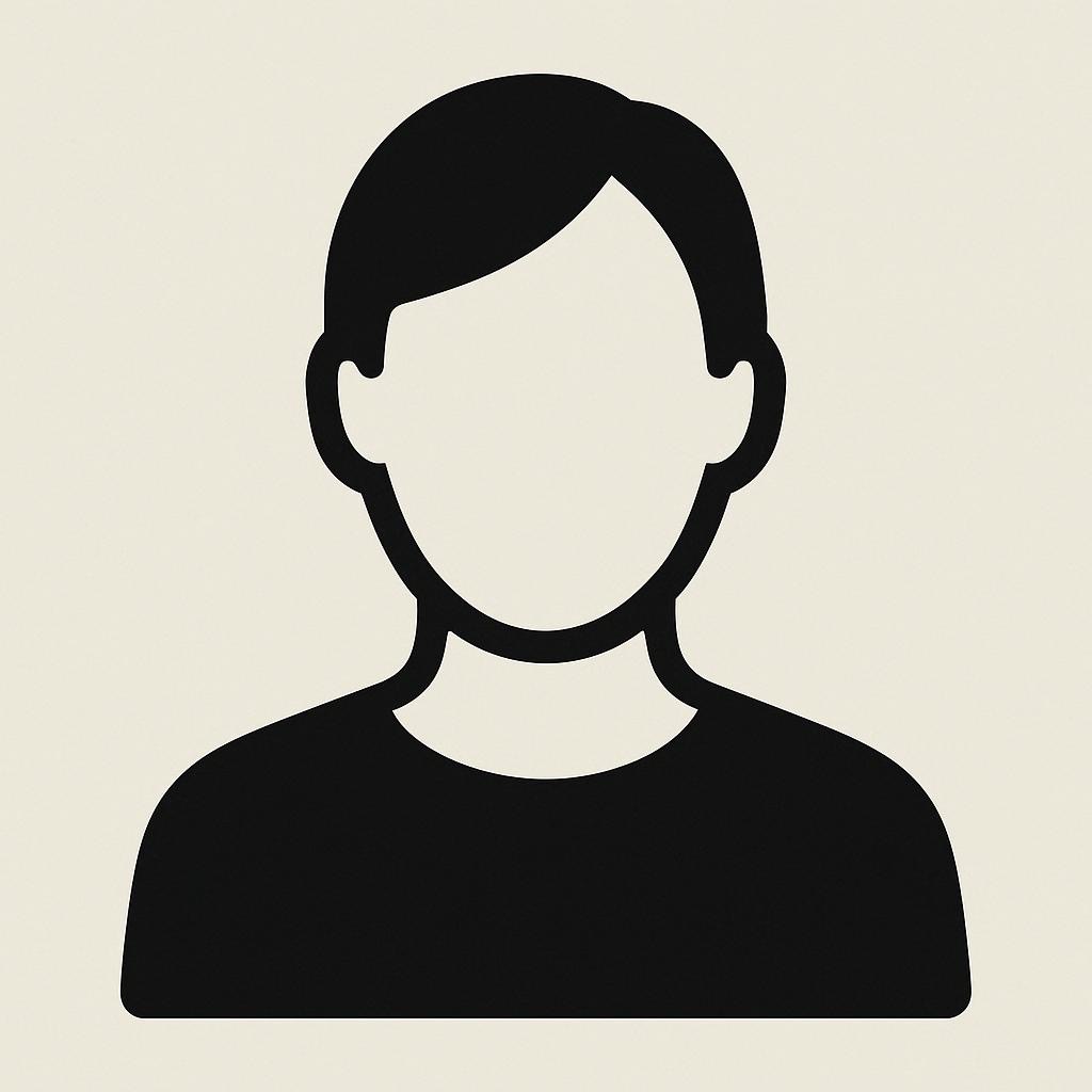 Ikon, person i porträttläge, illustration.